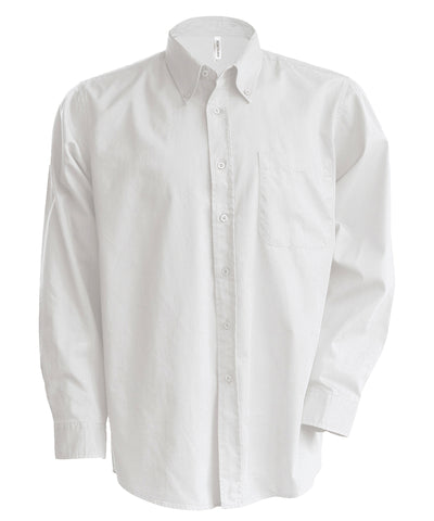 Camisa Oxford de manga larga para hombre | Blanco
