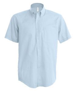 Camisa Oxford de manga corta para hombre | Azul Oxford