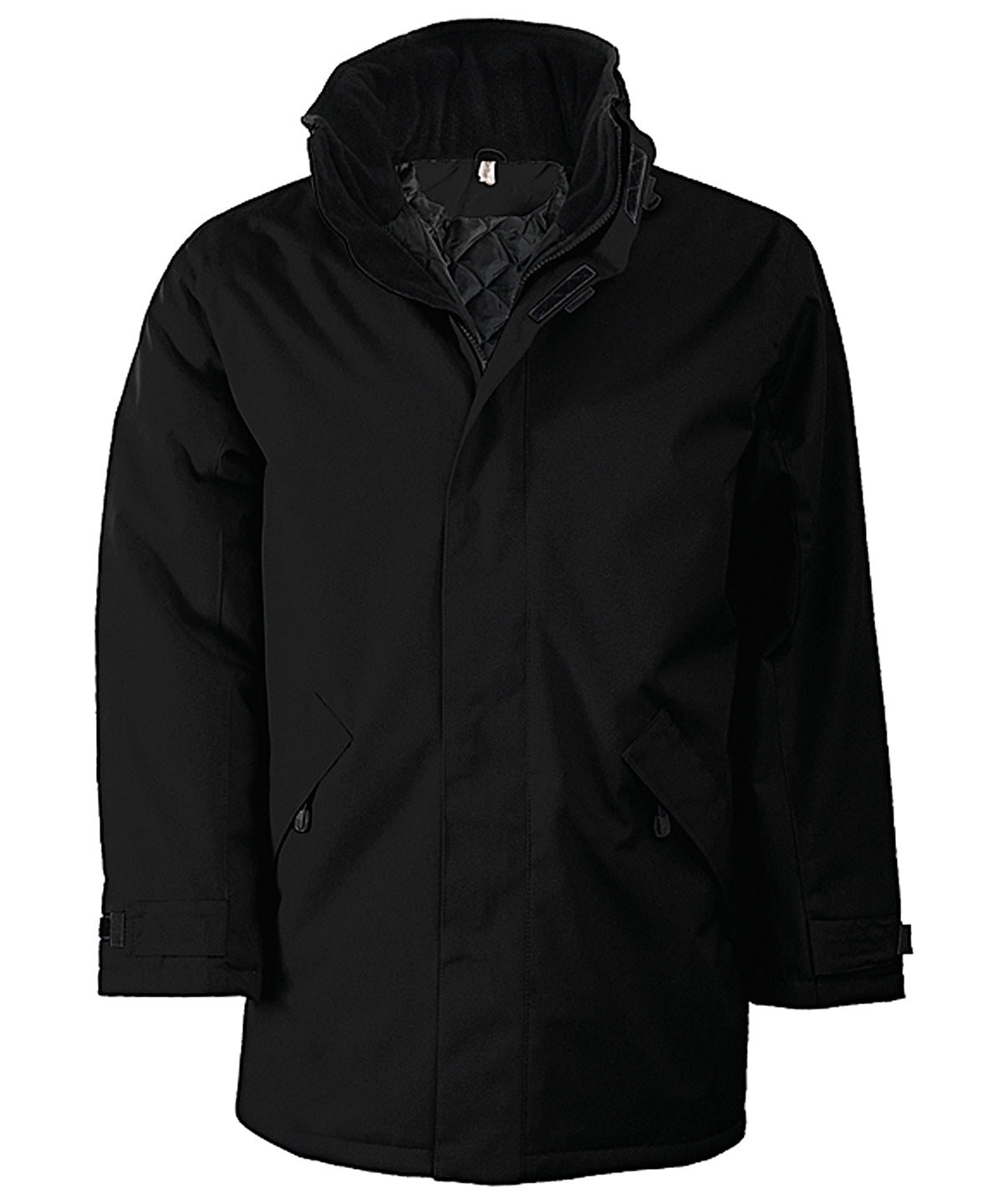 Parka acolchada | Negro/Negro