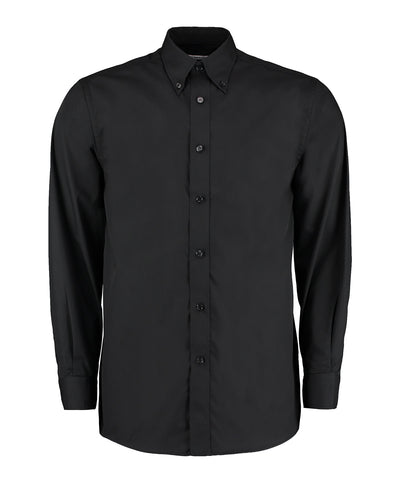 Camisa de trabajo de manga larga (corte clsico) | Negro - Carbn
