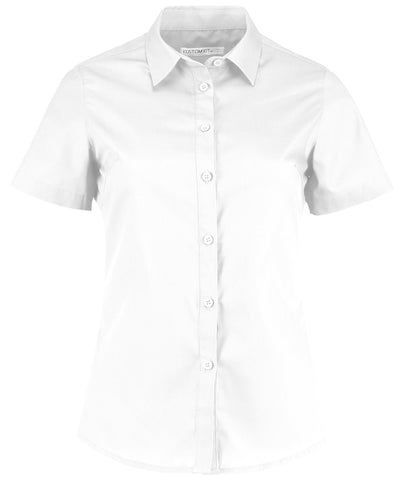 Camisa de popeln de manga corta para mujer | Marfil