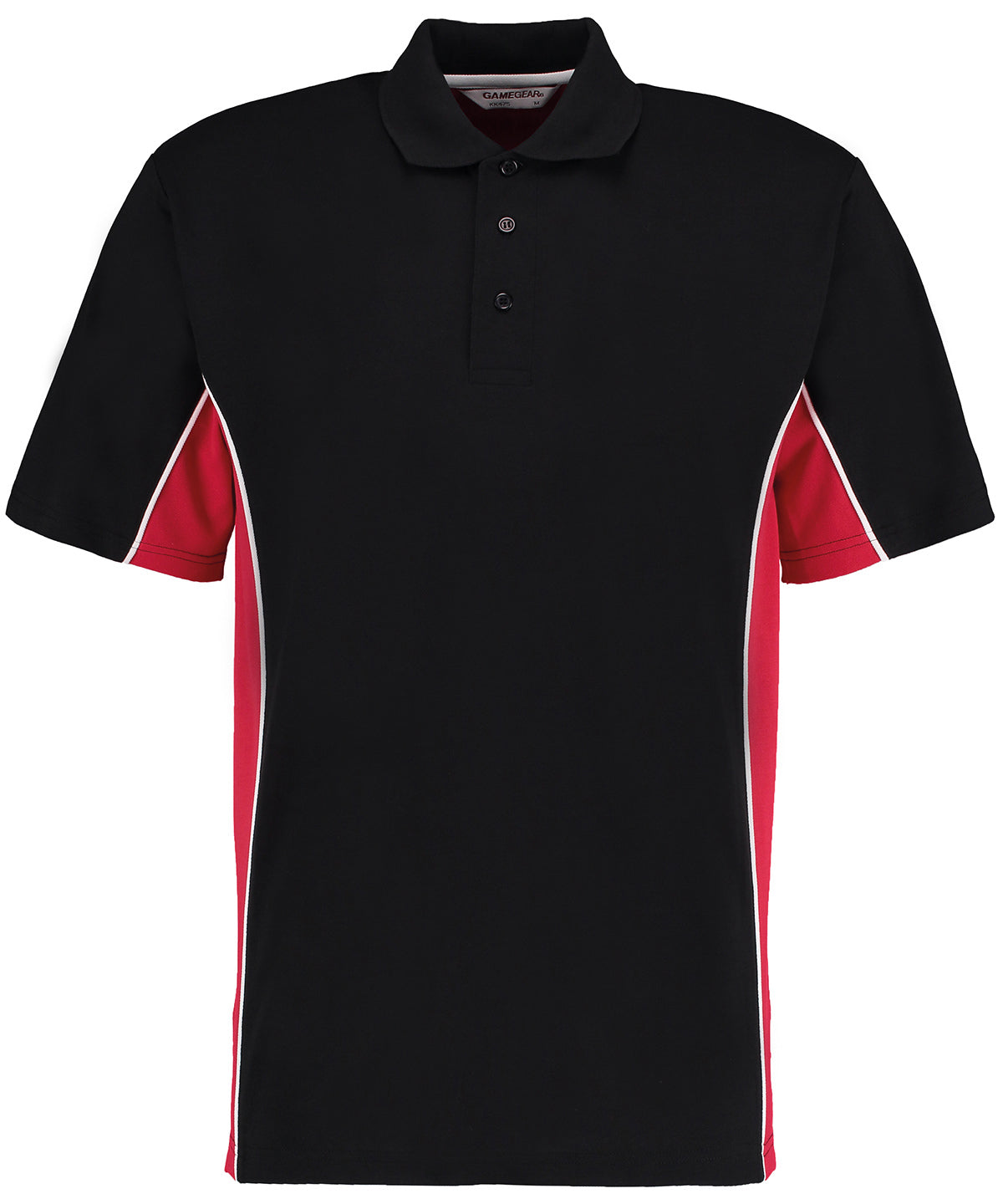 Polo Track (Classic Fit) | Schwarz/Rot/Weiß