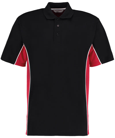 Polo Track (Classic Fit) | Schwarz/Rot/Weiß