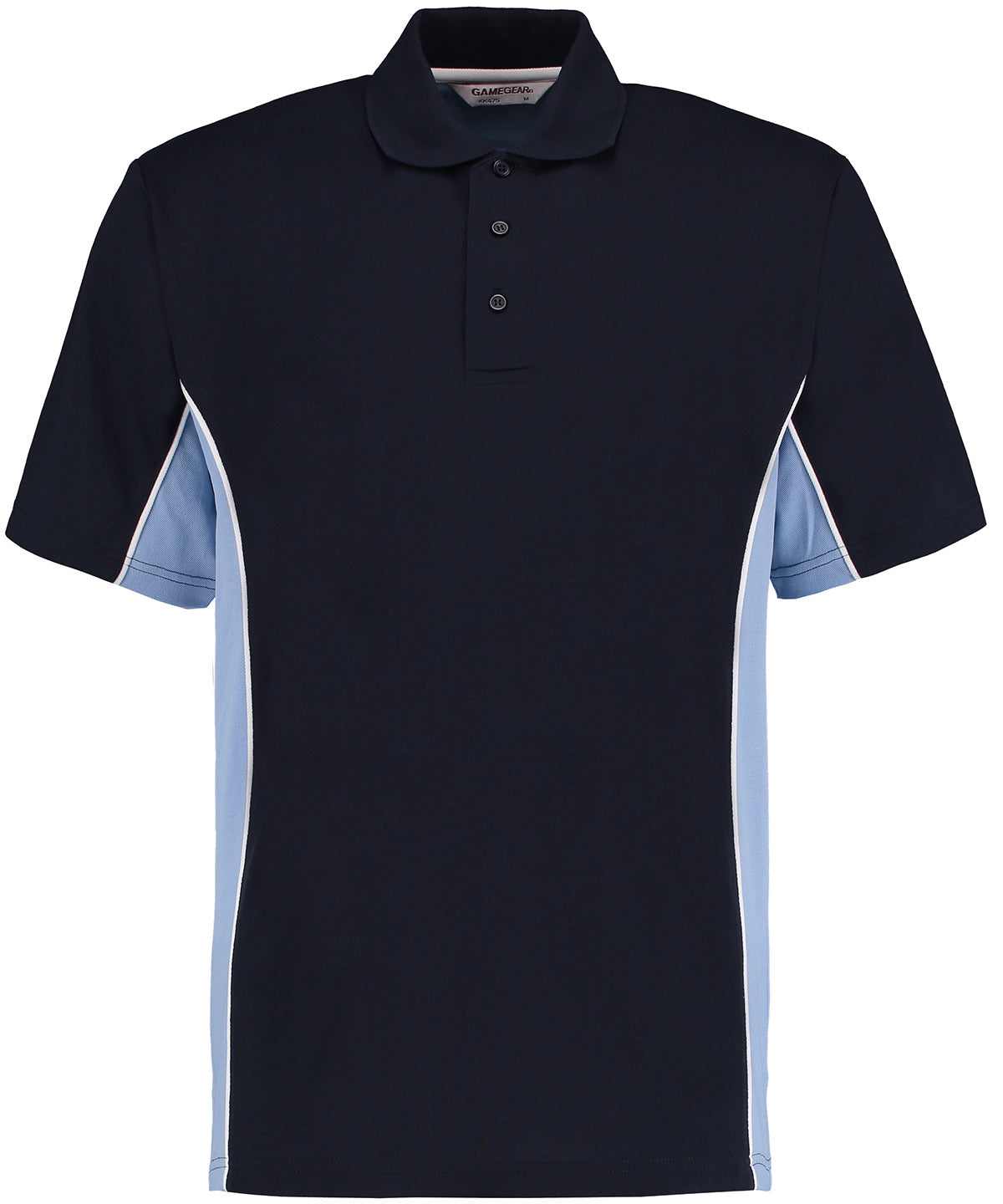 Polo Track (Classic Fit) | Marineblau/Hellblau/Weiß