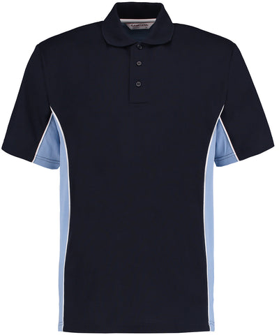 Polo Track (Classic Fit) | Marineblau/Hellblau/Weiß
