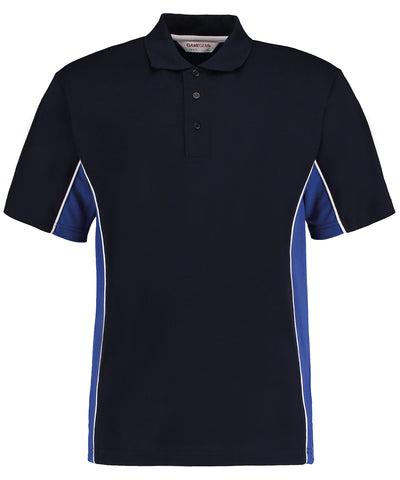Polo Track (Classic Fit) | Marineblau/Royalblau/Weiß