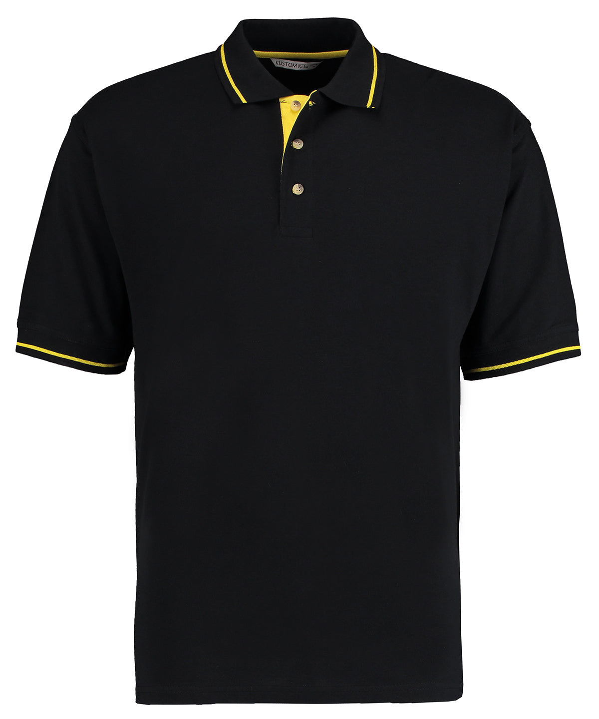 Polo St Mellion (corte clsico) | Negro/Amarillo