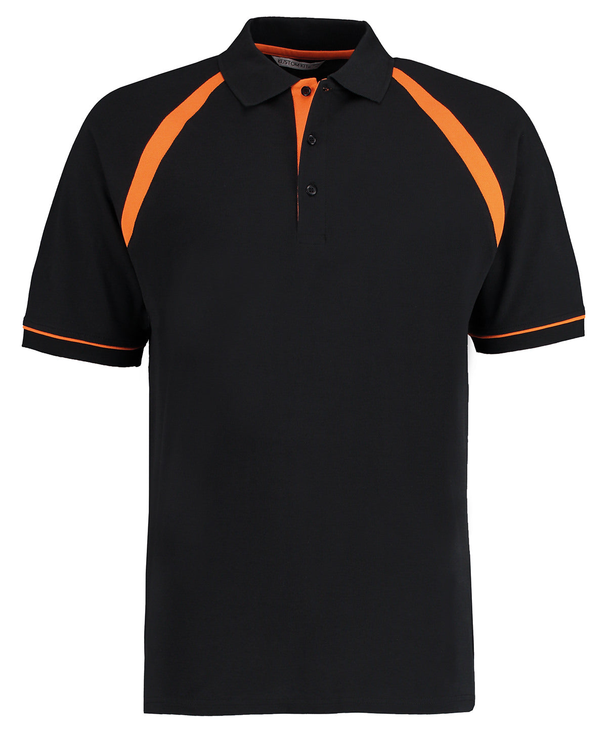 Polo Oak Hill (corte clsico) | Negro/Naranja