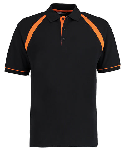 Polo Oak Hill (corte clsico) | Negro/Naranja