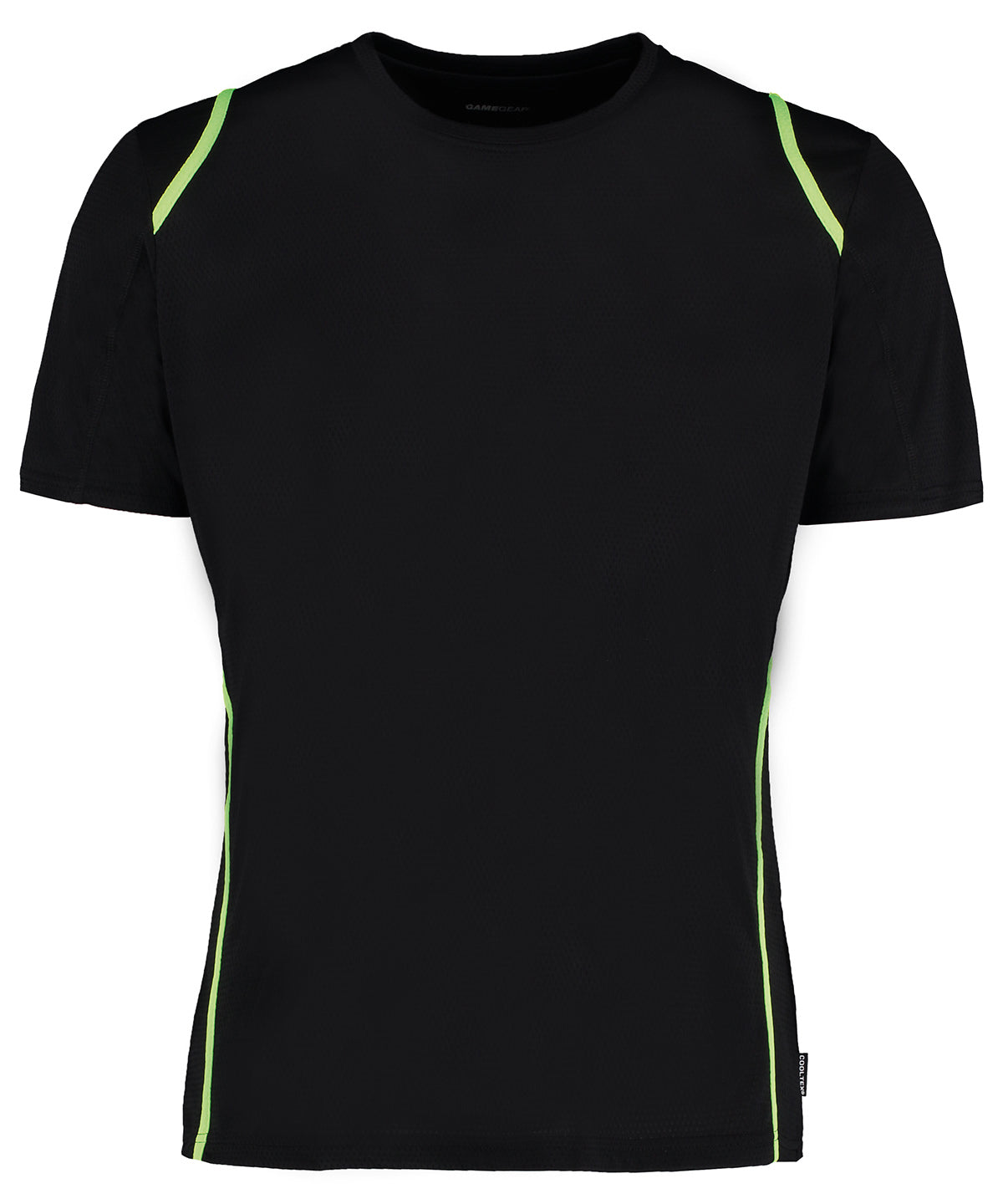 Camiseta de manga corta Gamegear® Cooltex® (corte regular) | Negro/Lima Fluorescente