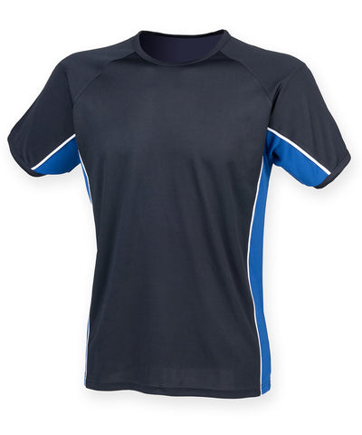 Camiseta de panel de rendimiento para nios | Azul Marino/Azul Real/Blanco