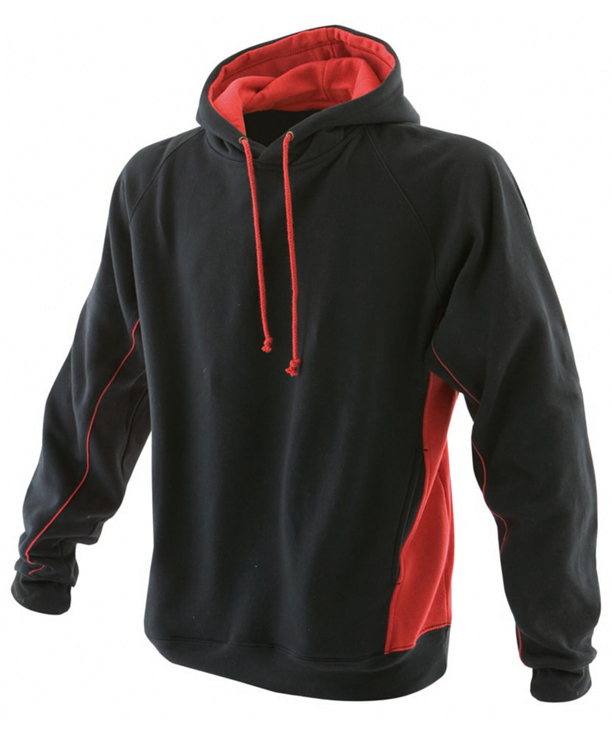Sudadera con capucha | Negro/Rojo