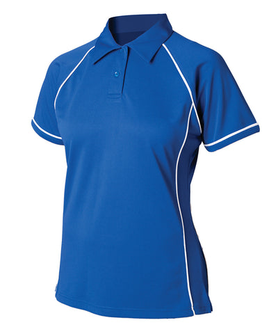 Polo de rendimiento con ribete para mujer | Azul Real/Blanco - Azul Real/Blanco Nieve
