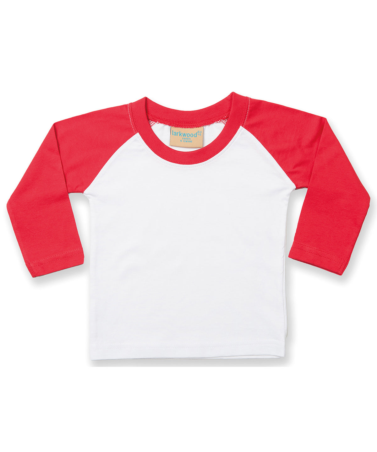Camiseta de bisbol de manga larga | Blanco/Rojo