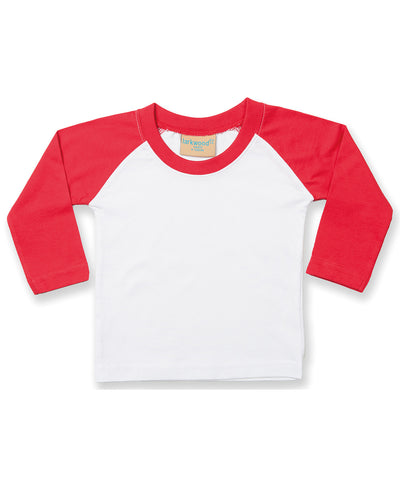 Camiseta de bisbol de manga larga | Blanco/Rojo