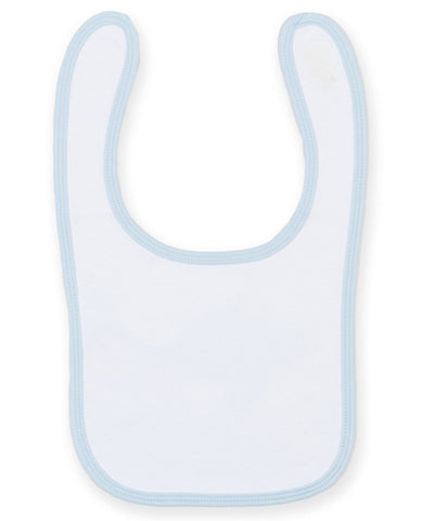 Babero liso y de contraste | Blanco/Azul Claro