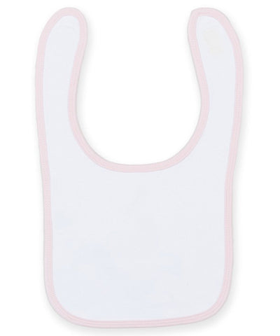 Babero liso y de contraste | Blanco/Rosa Plido