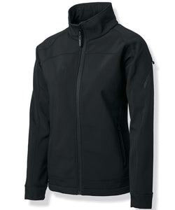 Chaqueta softshell de rendimiento elegante para mujer Duxbury | Negro