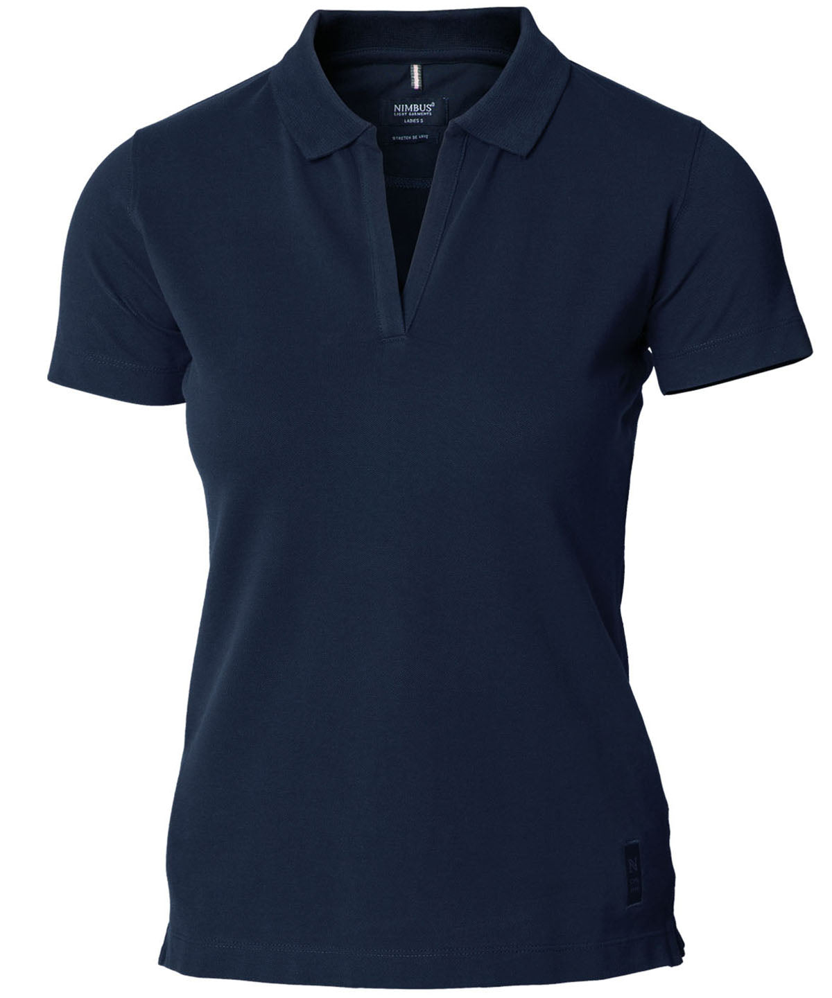 Harvard Damen Stretch V-Ausschnitt Luxus Polo | Marineblau