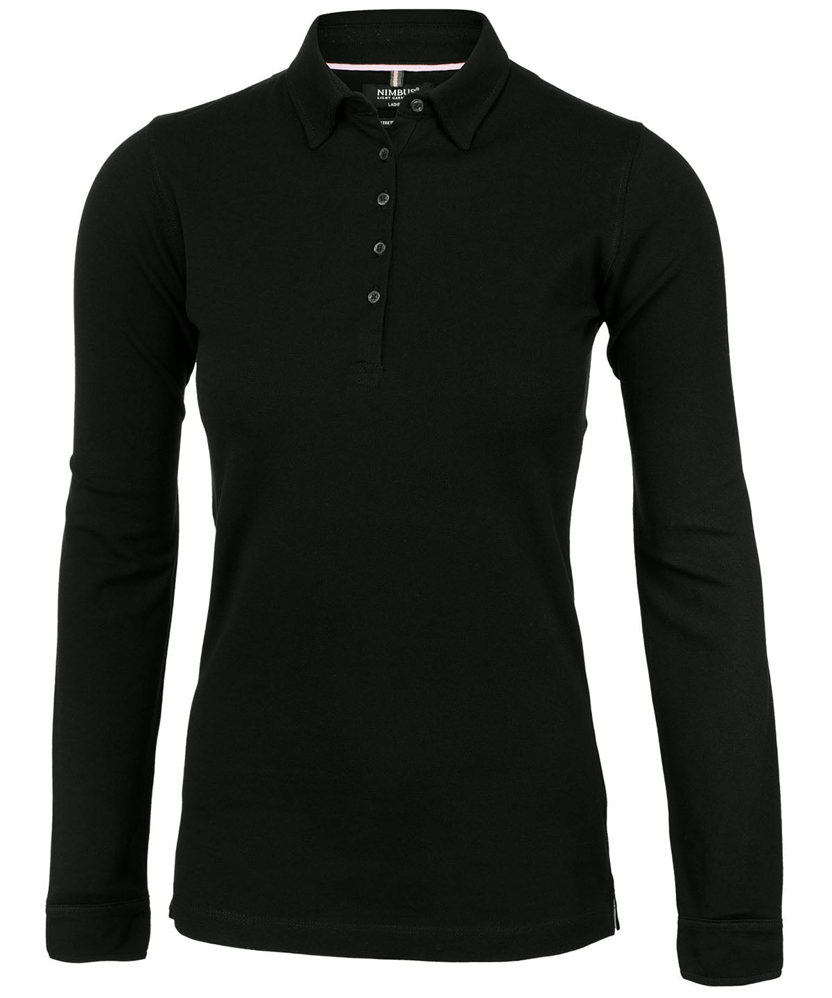 Polo de manga larga deluxe para mujer Carlington | Negro