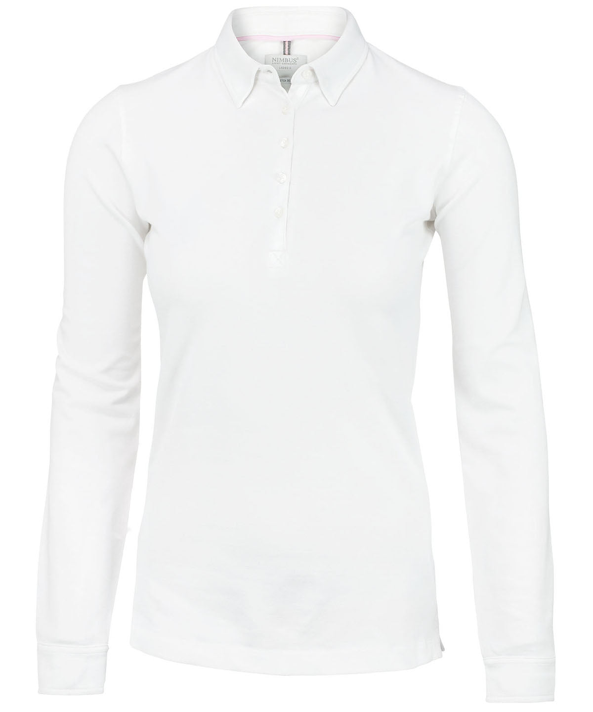 Polo de manga larga deluxe para mujer Carlington | Blanco