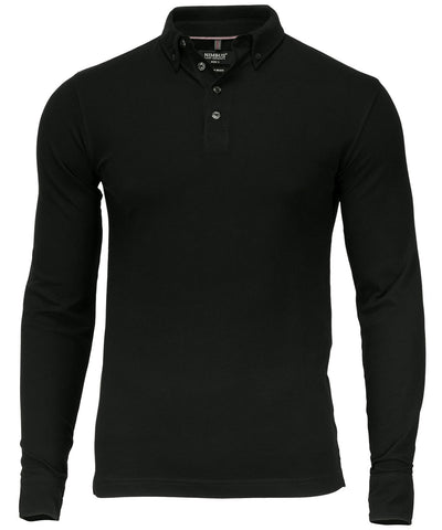 Polo de manga larga de lujo Carlington | Negro