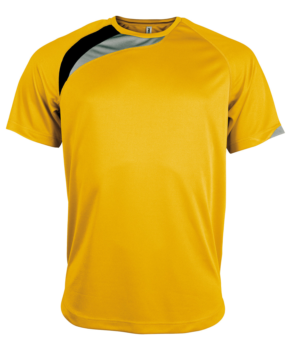 Camiseta de manga corta para adultos | Amarillo/Negro/Gris Tormenta
