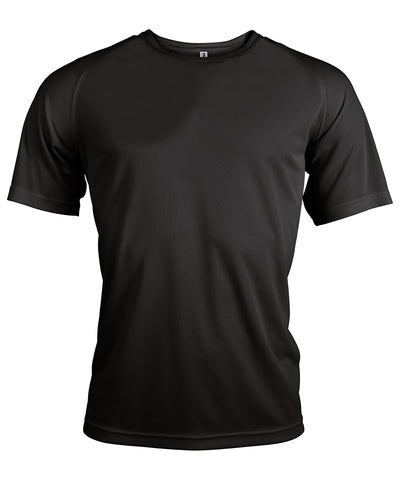 Camiseta deportiva de manga corta para hombre | Negro
