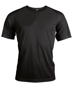 Camiseta deportiva de manga corta para hombre | Negro
