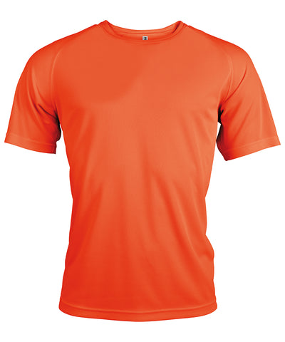 Camiseta deportiva de manga corta para hombre | Naranja Fluorescente