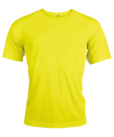 Camiseta deportiva de manga corta para hombre | Amarillo Fluorescente