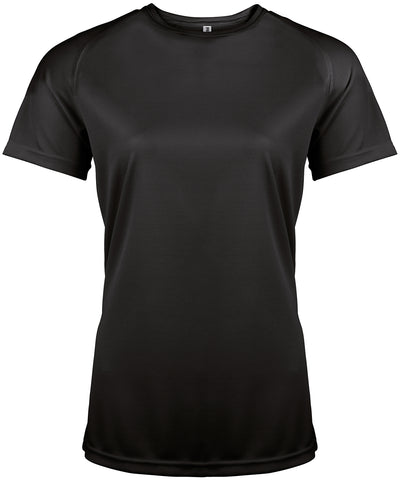 Camiseta deportiva de manga corta para mujer | Negro