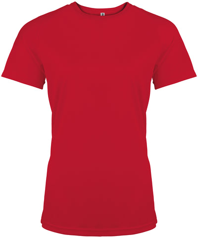 Camiseta deportiva de manga corta para mujer | Rojo