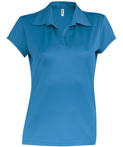 Camiseta polo de manga corta para mujer | Azul Agua