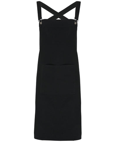 Delantal de barista con tirantes cruzados | Negro