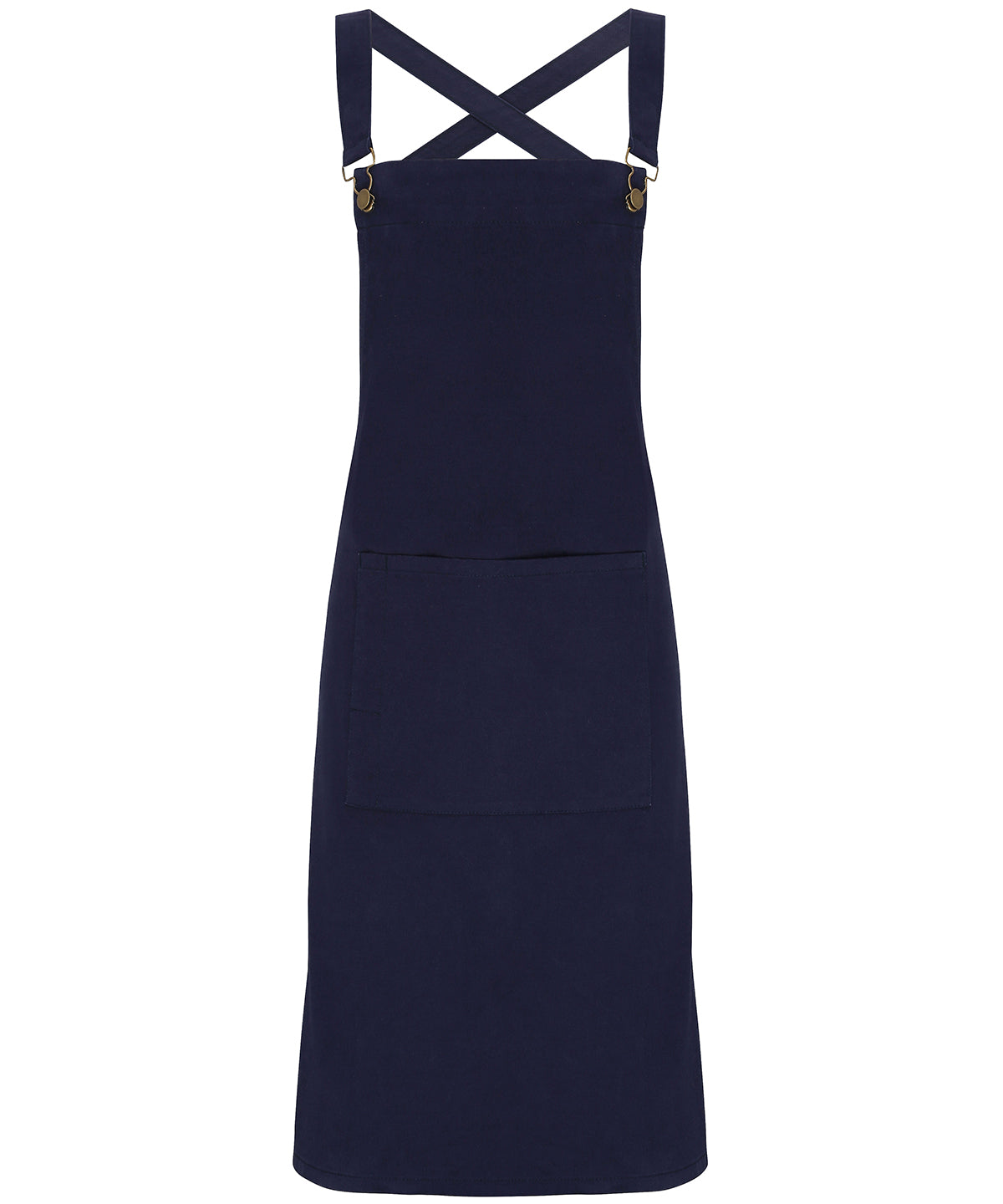 Delantal de barista con tirantes cruzados | Azul Marino