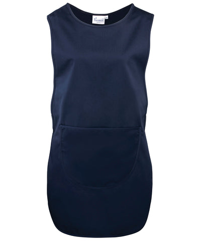 Lange Schürze mit Tasche | Marineblau