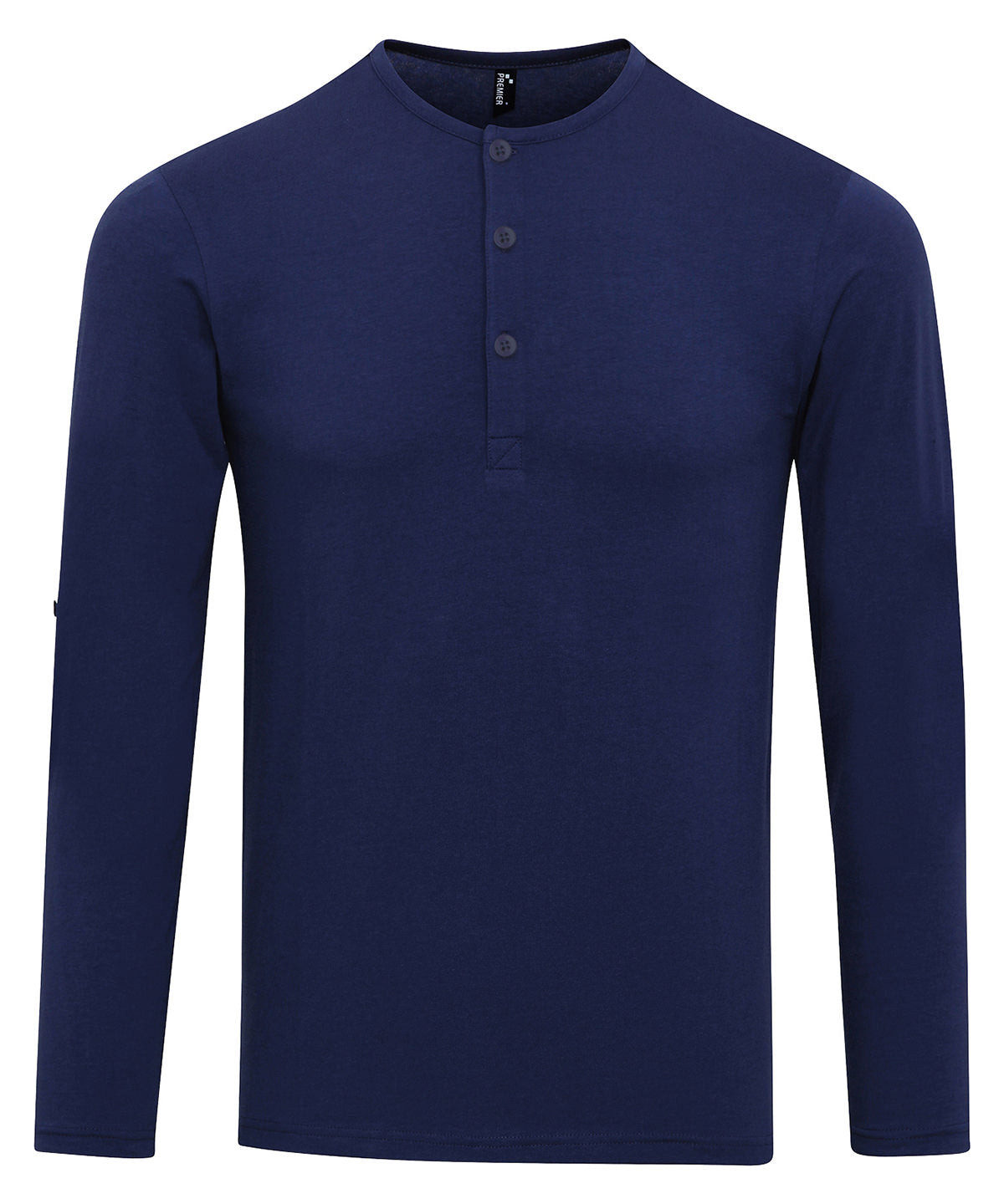 Camiseta de manga larga con mangas enrolladas | ndigo