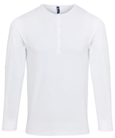 Camiseta de manga larga con mangas enrolladas | Blanco