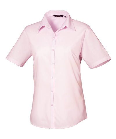 Blusa de popeln de manga corta para mujer | Rosa