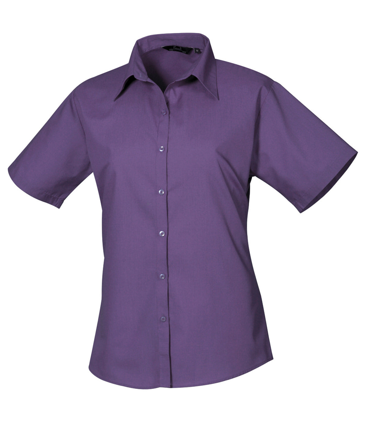 Blusa de popeln de manga corta para mujer | Morado