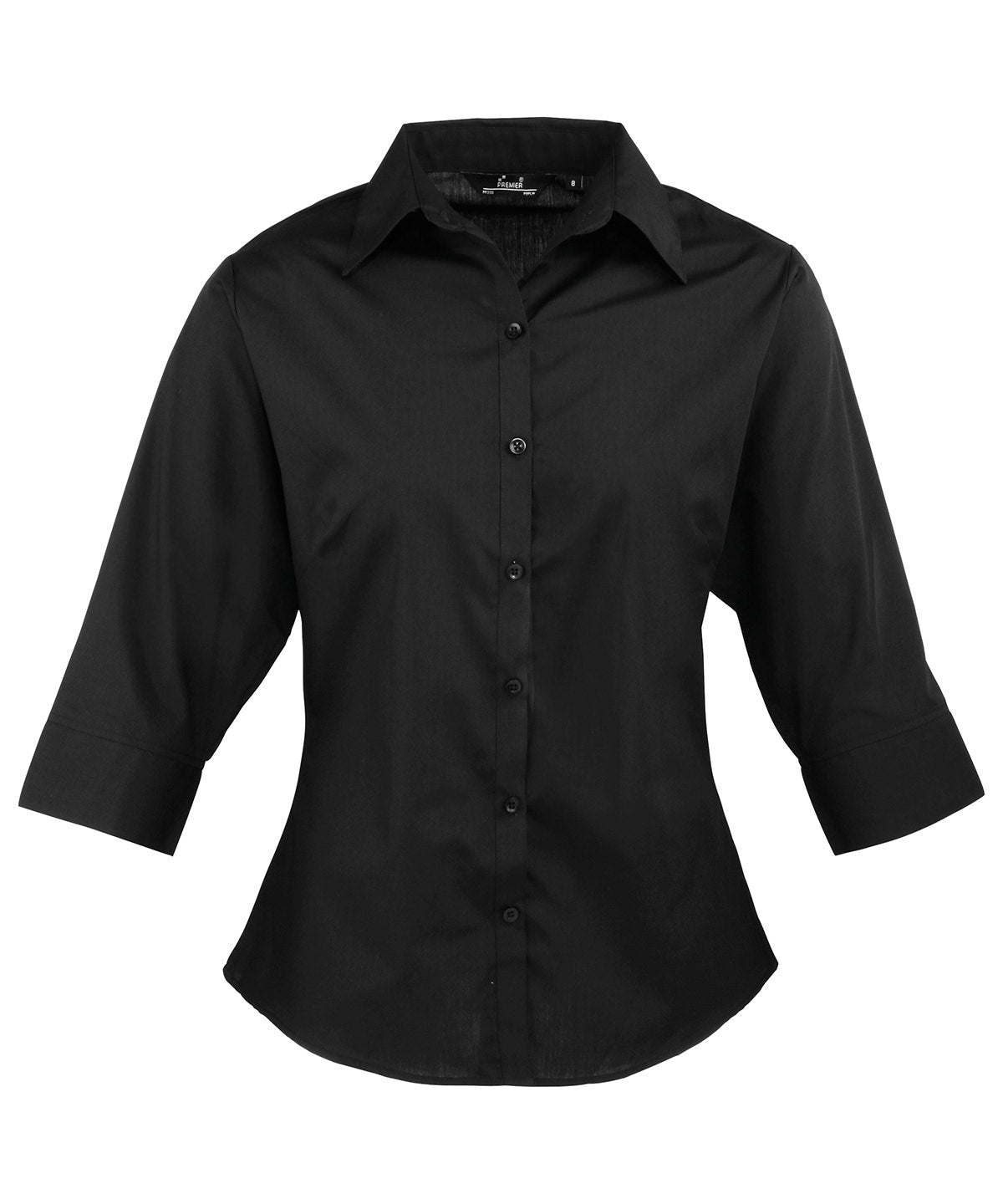 Blusa de manga abullonada para mujer | Negro