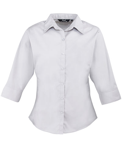 Blusa de manga abullonada para mujer | Plata