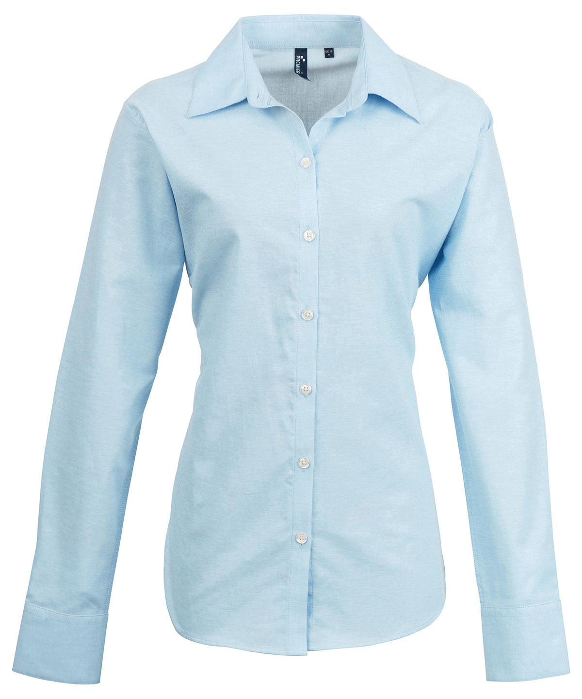Camisa Oxford de manga grande pour femme | Azul Claro