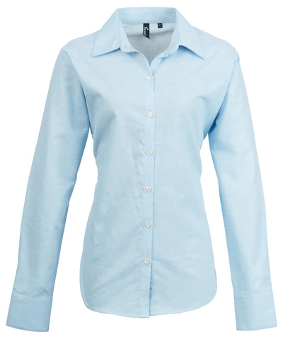 Camisa Oxford de manga larga para mujer | Azul Claro