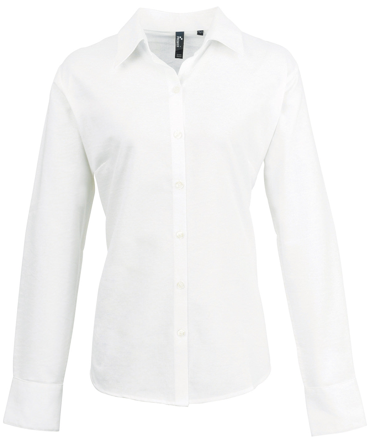 Camisa Oxford de manga grande pour femme | Blanco