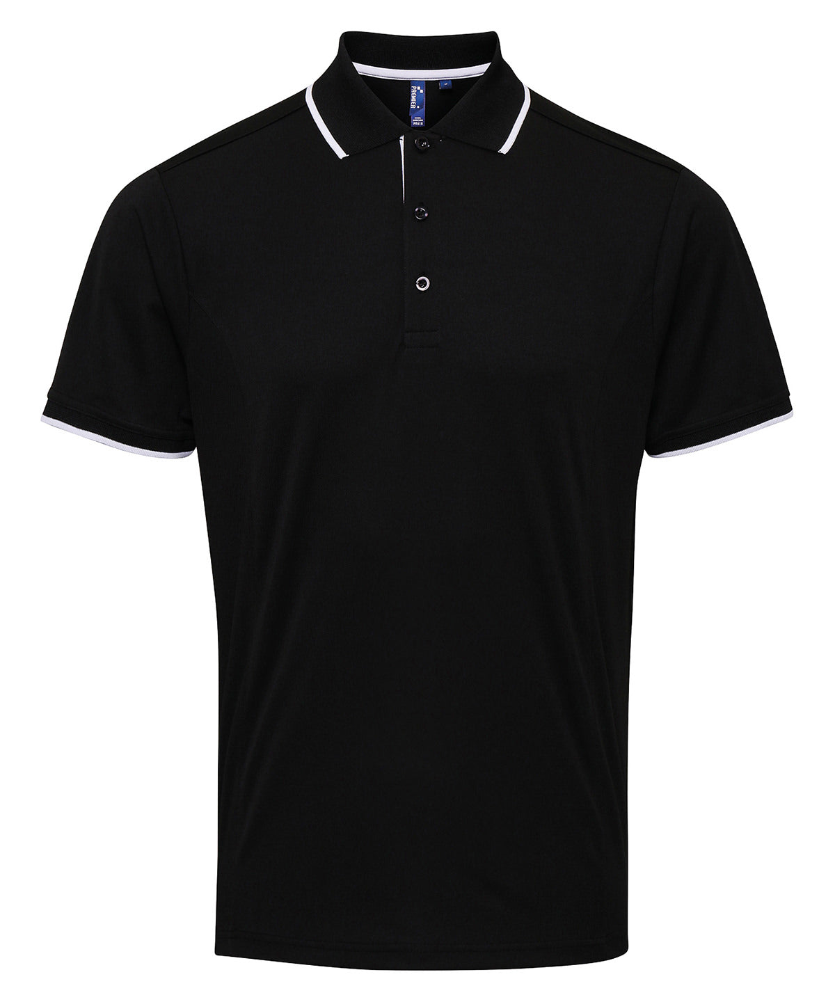 Polo Coolchecker® Contrast | Negro/Blanco