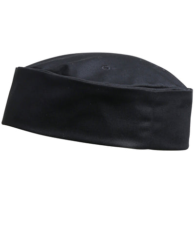 Gorro de chef con vuelta | Negro