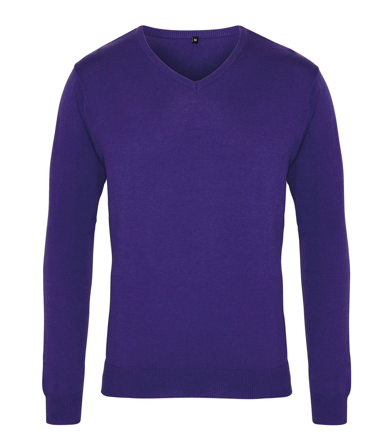 Jersey de punto con cuello en V | Morado