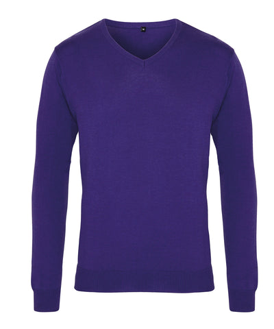 Jersey de punto con cuello en V | Morado